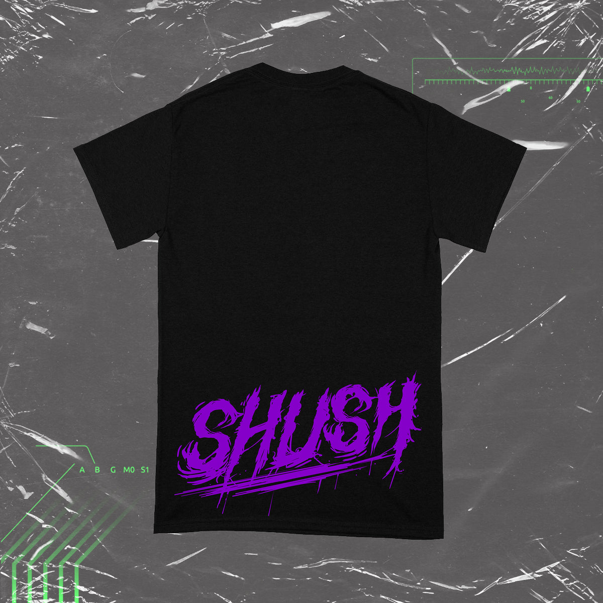 SHUSH: PURPLE LOGO TSHIRT
