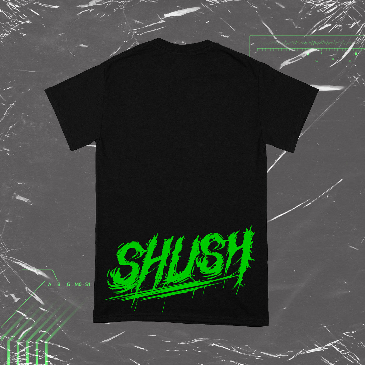 SHUSH: GREEN LOGO TSHIRT