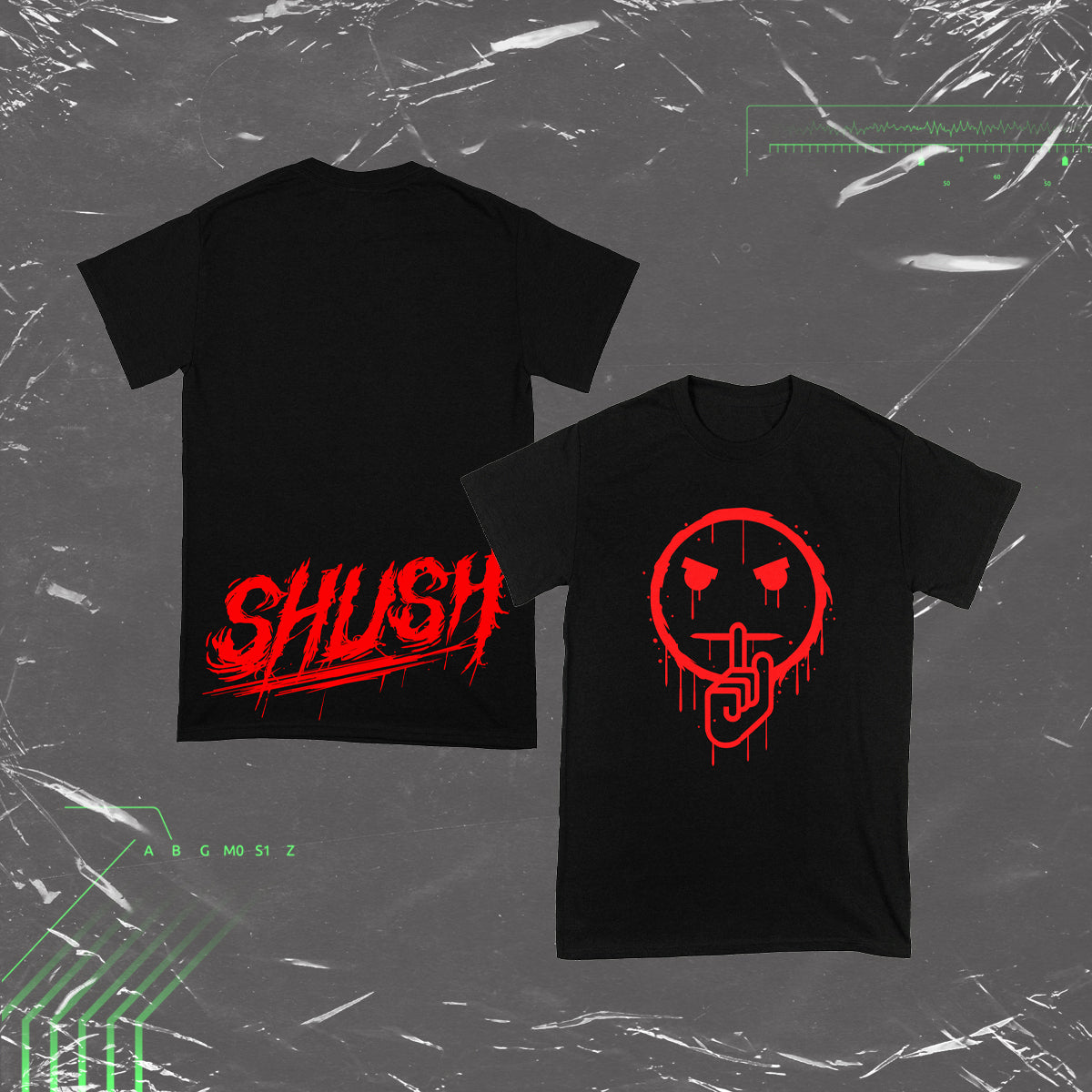 SHUSH: RED LOGO TSHIRT