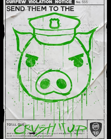 SHUSH: PIG EMOJI 'SEND THEM' CURFEW VIOLATION TSHIRT